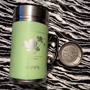 Japanese Tea Infuser Strainer Stainless Steel W/Removable BASKET Thermos Yaxite